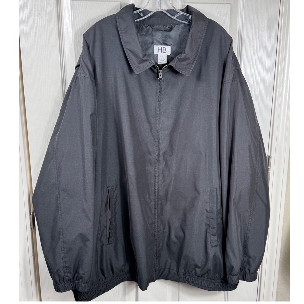 HB Mens 3XL Gray Jacket Full Zip Lightweight Windbreaker